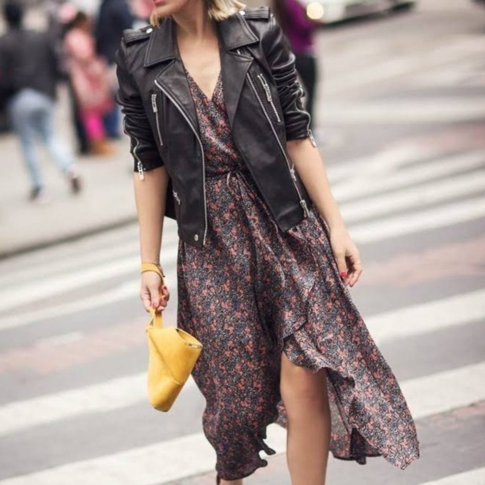 AVEC LES FILLES Floral Halter Midi Dress S/M